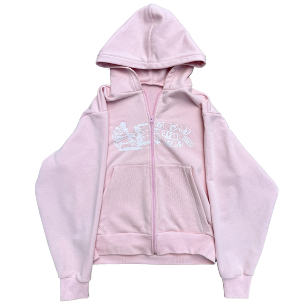 RUNNING MAN ZIP-UP [BABY PINK]